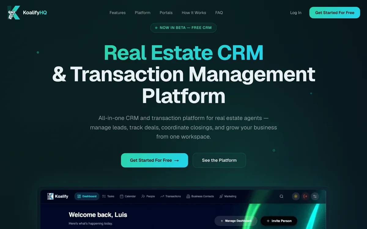 Screenshot of koalifyhq.com