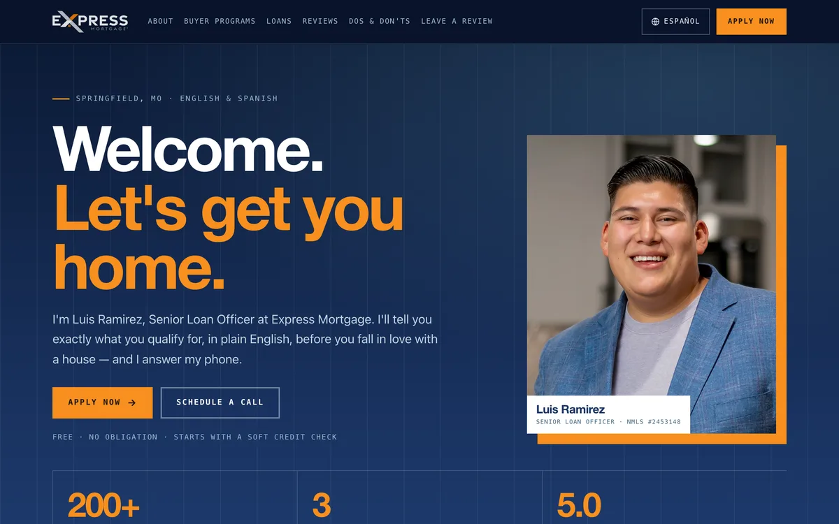 Screenshot of luislends.com
